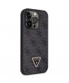 Guess GUHCP14LP4TDSCPK case for iPhone 14 Pro - black Crossbody 4G Metal Logo
