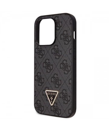 Guess GUHCP14LP4TDSCPK case for iPhone 14 Pro - black Crossbody 4G Metal Logo