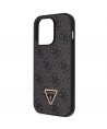 Guess GUHCP14LP4TDSCPK case for iPhone 14 Pro - black Crossbody 4G Metal Logo
