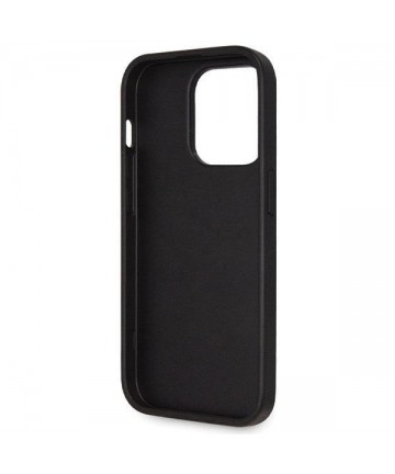 Guess GUHCP14LP4TDSCPK case for iPhone 14 Pro - black Crossbody 4G Metal Logo