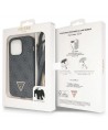 Guess GUHCP14LP4TDSCPK case for iPhone 14 Pro - black Crossbody 4G Metal Logo