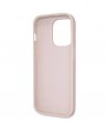 Guess GUHCP14LP4TDSCPP case for iPhone 14 Pro - pink Crossbody 4G Metal Logo