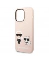Karl Lagerfeld KLHMP14XSSKCI iPhone 14 Pro Max 6.7" hardcase light pink/light pink Silicone Karl & Choupette Magsafe
