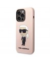 Karl Lagerfeld Silicone Ikonik MagSafe case for iPhone 14 Pro Max - pink