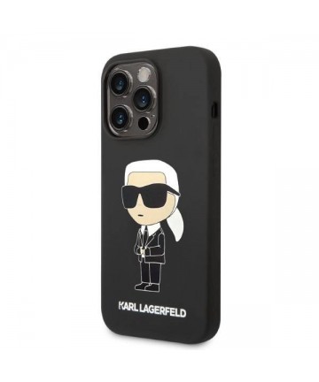 Karl Lagerfeld KLHMP14XSNIKBCK iPhone 14 Pro Max 6.7" hardcase black/black Silicone Ikonik Magsafe