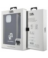 Karl Lagerfeld KLHCP14XSAKCPSK case for iPhone 14 Pro Max 6.7" hardcase - black Crossbody Saffiano Metal Pin Karl&Choupette
