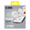 SBS Track My Circle Locator Compatible with Apple Find My - White