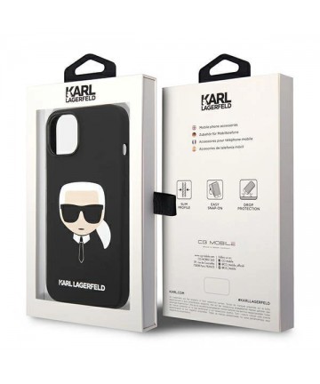 Karl Lagerfeld Silicone Karl's Head MagSafe case for iPhone 14 Plus - black