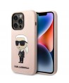 Karl Lagerfeld Silicone Ikonik MagSafe case for iPhone 14 Pro - pink