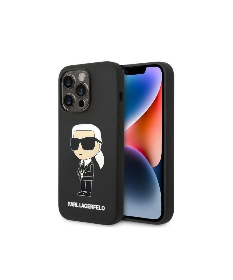 Karl Lagerfeld Silicone Ikonik MagSafe case for iPhone 14 Pro - black
