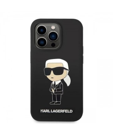 Karl Lagerfeld Silicone Ikonik MagSafe case for iPhone 14 Pro - black