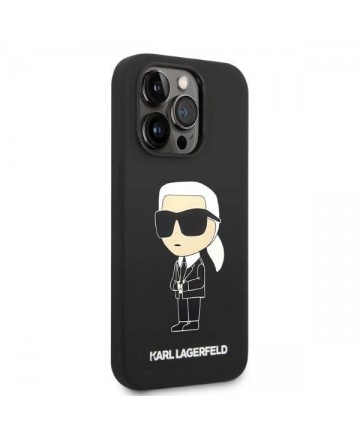Karl Lagerfeld Silicone Ikonik MagSafe case for iPhone 14 Pro - black