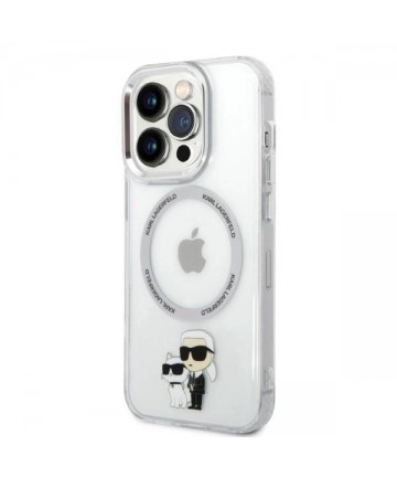 Karl Lagerfeld Iconic Karl&Choupette MagSafe case for iPhone 14 Pro - transparent
