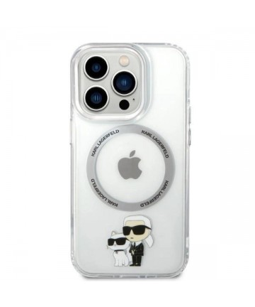 Karl Lagerfeld Iconic Karl&Choupette MagSafe case for iPhone 14 Pro - transparent