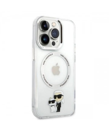 Karl Lagerfeld Iconic Karl&Choupette MagSafe case for iPhone 14 Pro - transparent