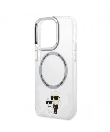 Karl Lagerfeld Iconic Karl&Choupette MagSafe case for iPhone 14 Pro - transparent