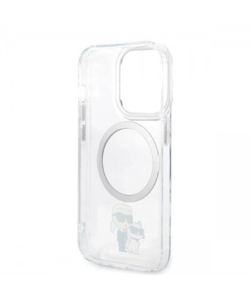 Karl Lagerfeld Iconic Karl&Choupette MagSafe case for iPhone 14 Pro - transparent