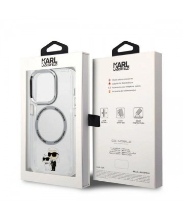 Karl Lagerfeld Iconic Karl&Choupette MagSafe case for iPhone 14 Pro - transparent