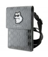 Karl Lagerfeld Case KLWBSAKHPCG Handbag - Silver Saffiano Monogram Choupette