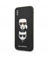 Karl Lagerfeld Saffiano Karl&Choupette Head case for iPhone X/XS - black