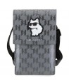 Karl Lagerfeld Case KLWBSAKHPCG Handbag - Silver Saffiano Monogram Choupette
