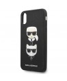 Karl Lagerfeld Saffiano Karl&Choupette Head case for iPhone X/XS - black