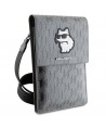 Karl Lagerfeld Case KLWBSAKHPCG Handbag - Silver Saffiano Monogram Choupette