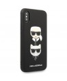 Karl Lagerfeld Saffiano Karl&Choupette Head case for iPhone X/XS - black