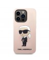 Karl Lagerfeld Silicone Ikonik case for iPhone 14 Pro Max - pink