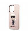 Karl Lagerfeld Silicone Ikonik case for iPhone 14 Pro Max - pink