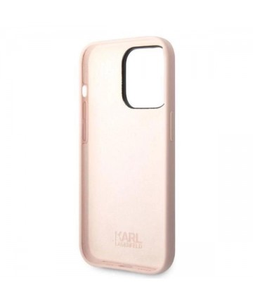 Karl Lagerfeld Silicone Ikonik case for iPhone 14 Pro Max - pink