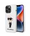 Karl Lagerfeld Silicone Ikonik case for iPhone 14 Pro Max - white