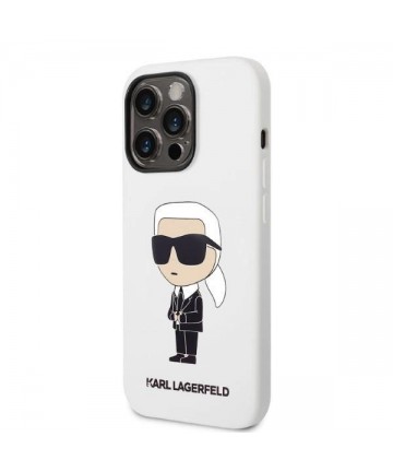Karl Lagerfeld Silicone Ikonik case for iPhone 14 Pro Max - white