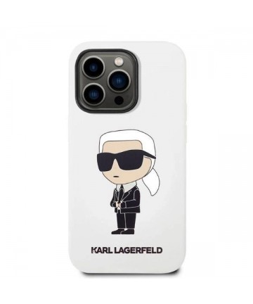 Karl Lagerfeld Silicone Ikonik case for iPhone 14 Pro Max - white