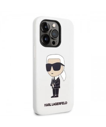 Karl Lagerfeld Silicone Ikonik case for iPhone 14 Pro Max - white