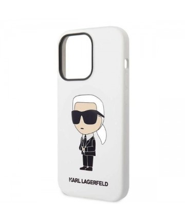 Karl Lagerfeld Silicone Ikonik case for iPhone 14 Pro Max - white