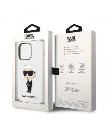 Karl Lagerfeld Silicone Ikonik case for iPhone 14 Pro Max - white