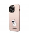 Karl Lagerfeld Silicone Choupette case for iPhone 14 Pro Max - pink