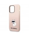 Karl Lagerfeld Silicone Choupette case for iPhone 14 Pro Max - pink