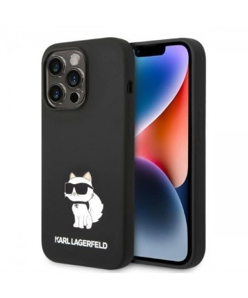 Karl Lagerfeld Silicone Choupette case for iPhone 14 Pro Max - black