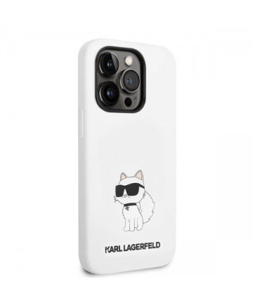 Karl Lagerfeld Silicone Choupette case for iPhone 14 Pro Max - white
