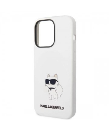 Karl Lagerfeld Silicone Choupette case for iPhone 14 Pro Max - white