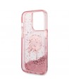 Karl Lagerfeld Glitter Karl's Head case for iPhone 14 Pro Max - pink