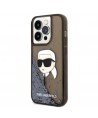 Karl Lagerfeld Glitter Karl's Head case for iPhone 14 Pro Max - black