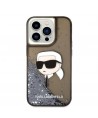 Karl Lagerfeld Glitter Karl's Head case for iPhone 14 Pro Max - black