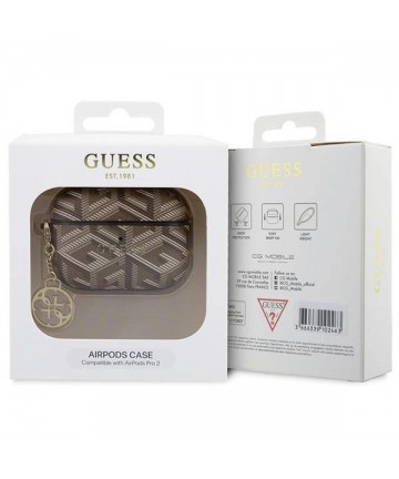 Guess GUAP2PGCE4CW case for AirPods Pro 2 cover - brown GCube Charm
