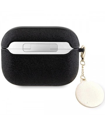 Guess GUAP2PGEHCDK case for AirPods Pro 2 cover - black Fixed Glitter Heart Diamond Charm