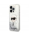Karl Lagerfeld Glitter Karl's Head case for iPhone 14 Pro Max - silver
