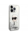 Karl Lagerfeld Glitter Karl's Head case for iPhone 14 Pro Max - silver