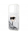 Karl Lagerfeld Glitter Karl's Head case for iPhone 14 Pro Max - silver